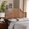 Baxton Studio Risha Mid-Century Modern Ash Walnut Finished Wood and Rattan Queen Size Headboard 237-12648-ZORO - alternate 5